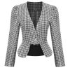 Clothing Retro Stage | 1940S Retro Plaid Button Fitted Blazer