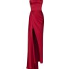 Clothing Retro Stage | 1930S Spaghetti Strap Solid Long Slit Dress