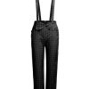 Clothing Retro Stage | 1950S Solid Suspender Pants Black