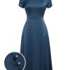 Clothing Retro Stage | 1940S Pearl Buttons Darlene Dress