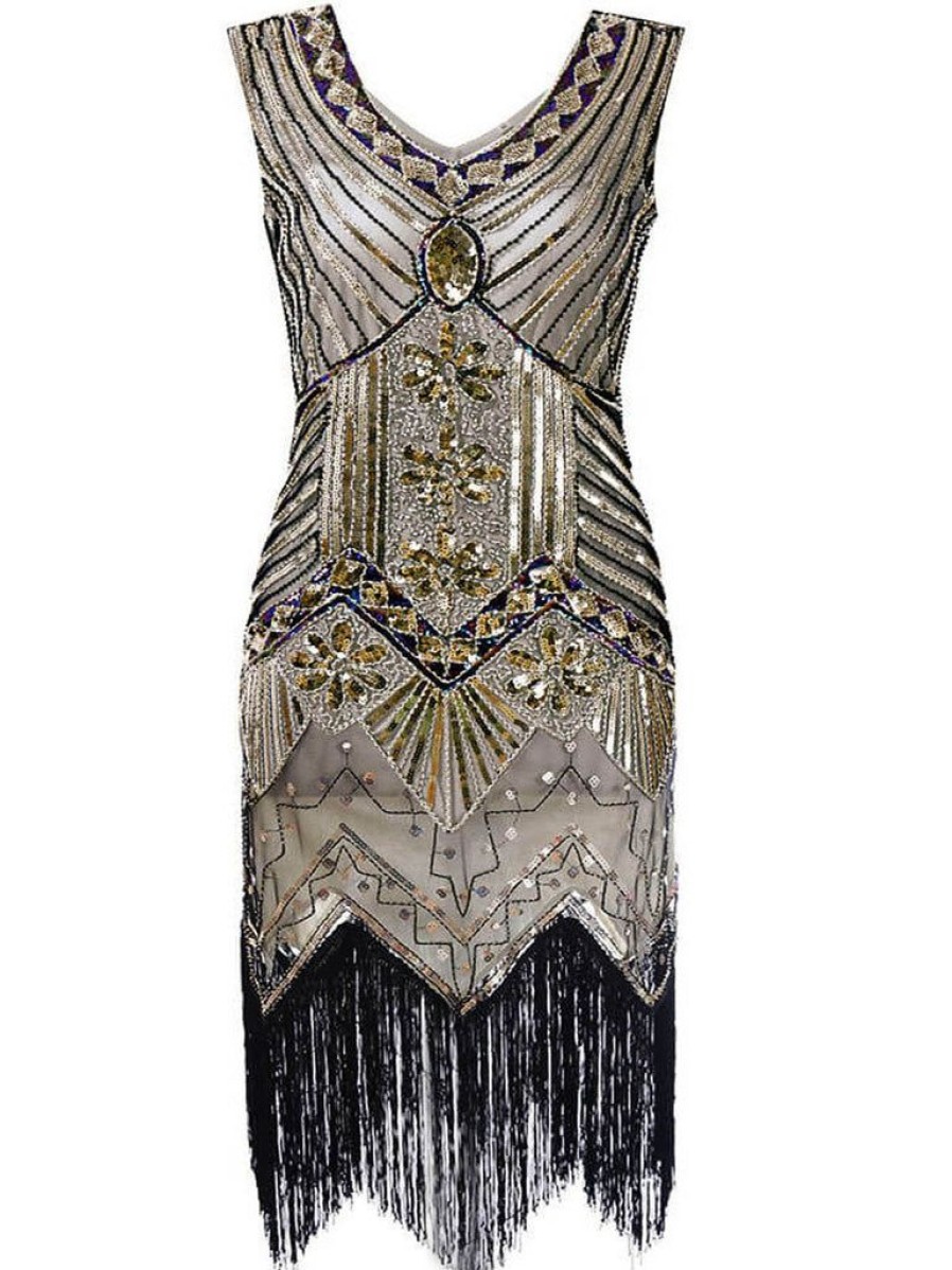 Clothing Retro Stage | Plus Size 1920S Sequined Dress