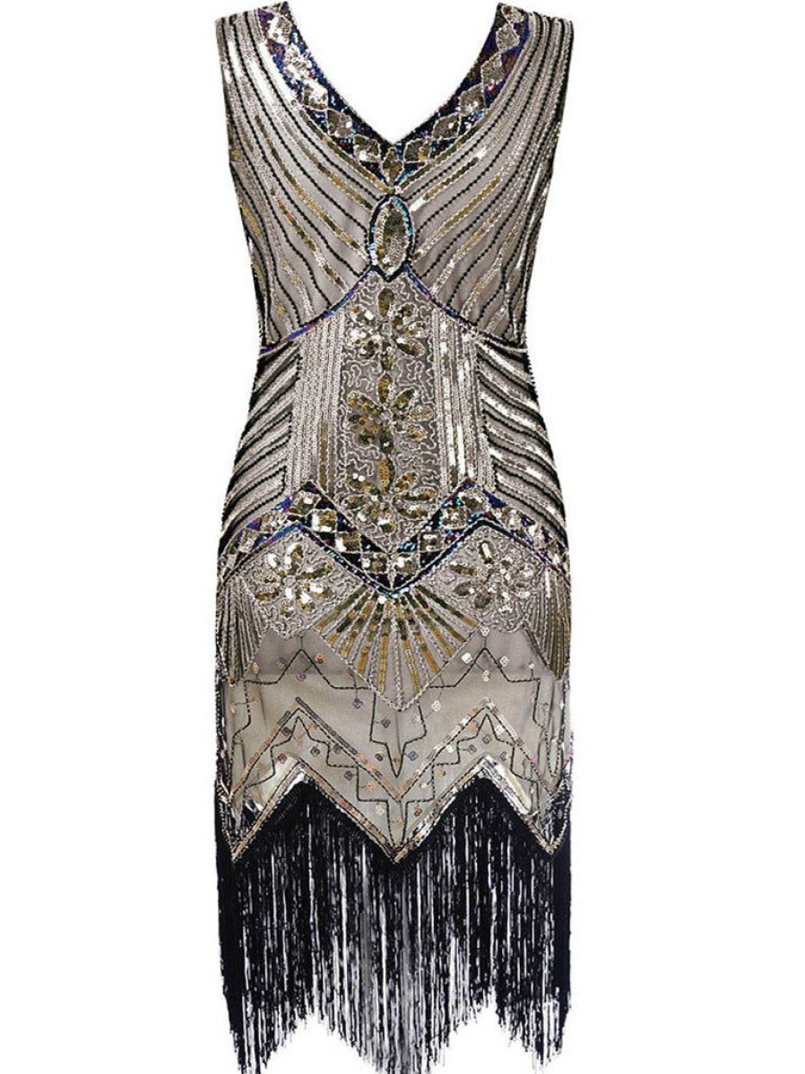 Clothing Retro Stage | Plus Size 1920S Sequined Dress