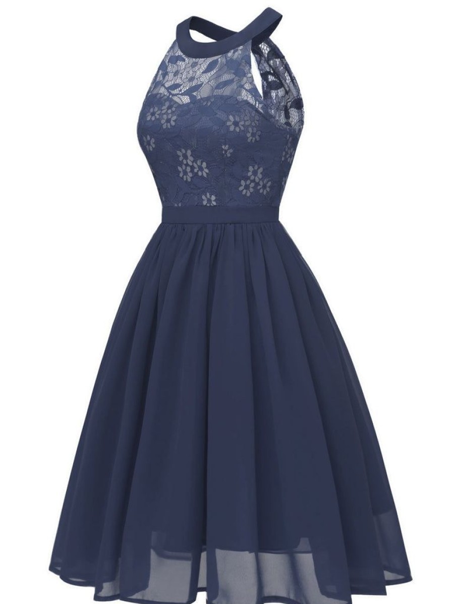 Clothing Retro Stage | 1950S Floral Lace Swing Dress